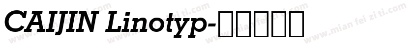 CAIJIN Linotyp字体转换